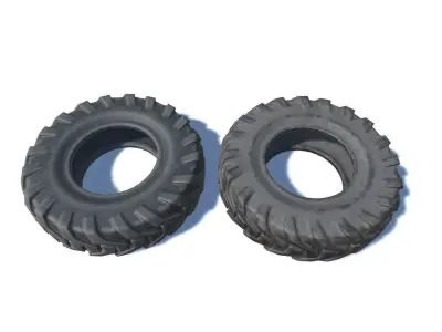 Big Wheels Low-poly 3D model