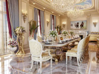 Dinner table classic  3D model