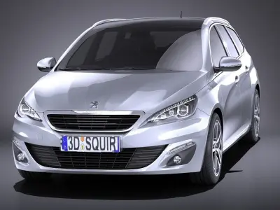 Peugeot 308 SW 2016 VRAY 3D model