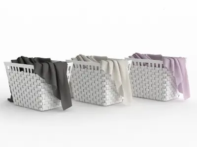 KNARRA Baskets with linens 3D model