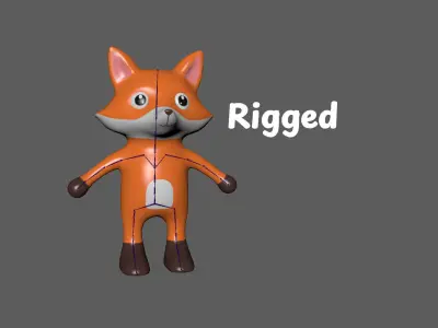 High-Quality 3D Cute Fox - Animated for Games Low-poly 3D model