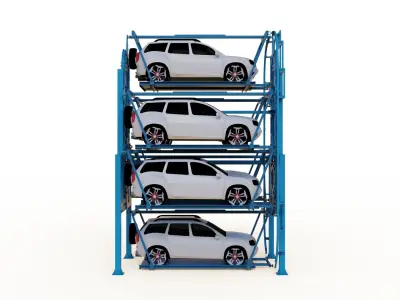 Rotary Parking System 6 SUV 3D model