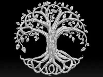 Tree of Life Lucky Relief 3D print model