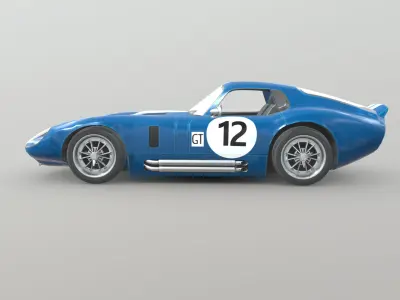 Shelby Cobra Daytona 1964 Low-poly 3D model