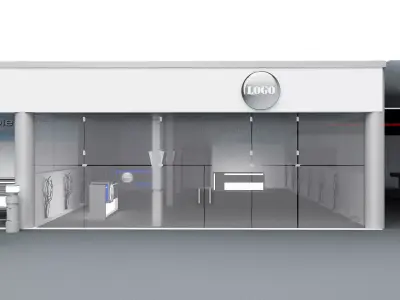 Car Servises Station a551 3D model