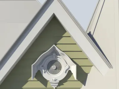 Gable Vent Style 1 3D model