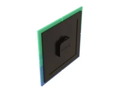 Minimalist Clock - Ocean Square 3D model