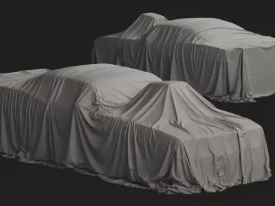 Retro Car Cover 08 3D model