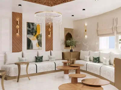 Moroccan Living Room Set 3D Model 3D model