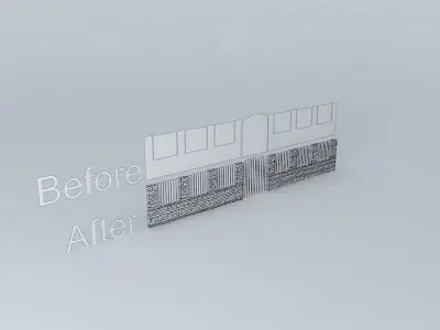 Wall and barrier Free 3D model