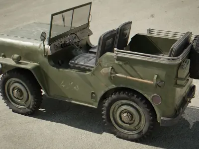 Jeep for Games Low-poly 3D model