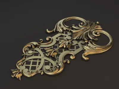 Decor vertical Low-poly 3D model