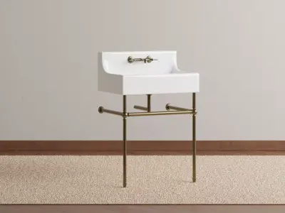 Brass Console Sink 3D model