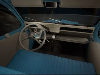 Citroen 2cv azam 1963 3D model