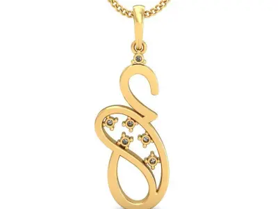 Solitaire Women Pendant 3dm STL OBJ FBX Renders Details 3D print model 71