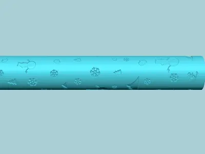 Texture Roll 56 Winter Negative - Fondant Decoration Maker 3D print model