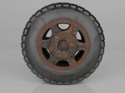 Old Rusty Tire 3D model