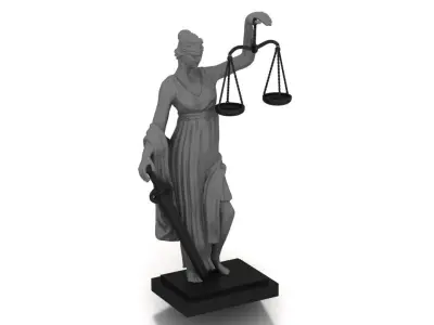 statue of justice 3D print model
