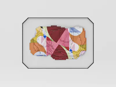 Painting Squares Colorful 3D model