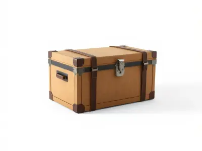 Nostalgic Archive Chest Antique Cardboard Model Pack Low-poly 3D model