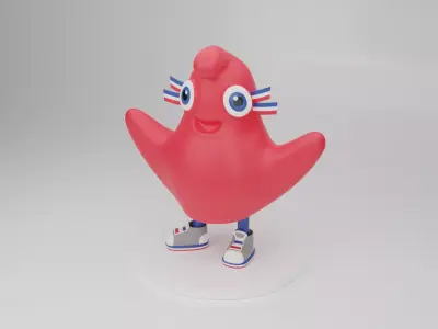 Paris olympics mascot 2024 3D model