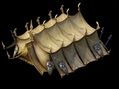 Game Nagisen Grassland - Camp Tent 01 3D model