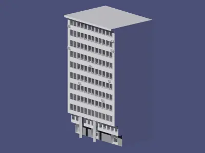 Buenos Aires Style Building 5 3D model