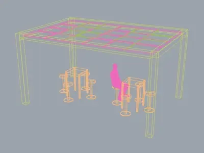 Outdoor Furniture Set Free 3D model