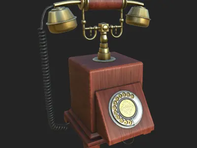 Vintage Telephone 3D model