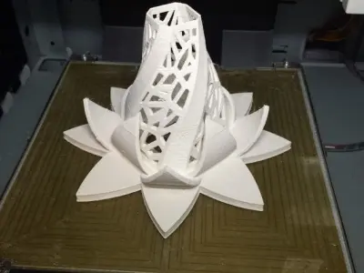 3D printed lotus flower lamp Free 3D print model