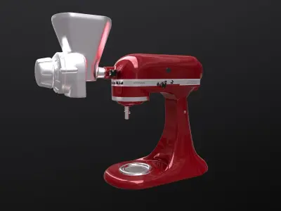 Grain Mill Stand Mixer Attachment Low-poly 3D model