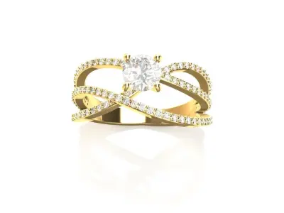 Solitaire Engagement Ring  3D print model