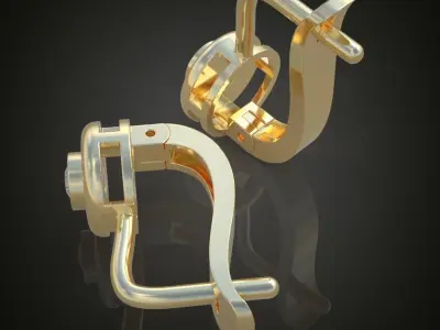 Earring 3D model 3D printable model 0113-35 3D print model