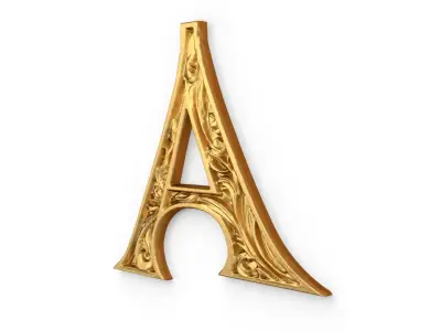 Alphabet Letter A Pendant 3D print model
