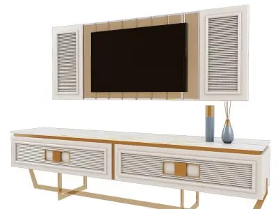 Serenity Luxury Tv Unit 3D model