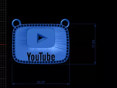 social media pendant 3D print model