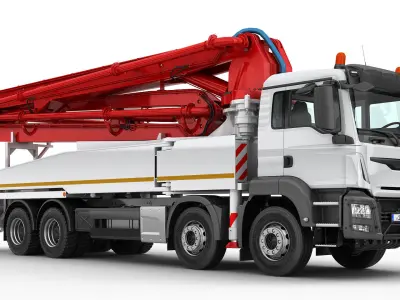 Concrete Pump Truck 3D model