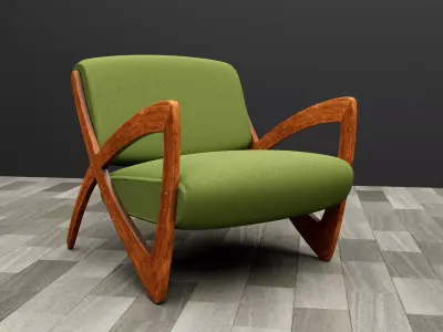 Arm Chair Low-poly 3D model