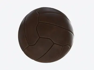 Vintage Leather Soccer Ball 3D model