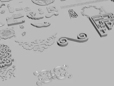 Ancient Chinese Architectural DecorationsAncient Architecture 3D model