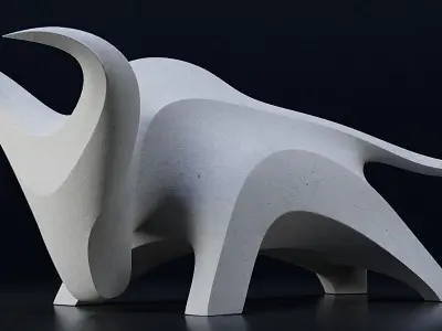 El Toro abstract sculpture 3D print model