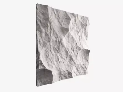 260-RockPanel piece of rock on wall 3D model