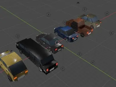 Cars Asset Low-poly 3D model