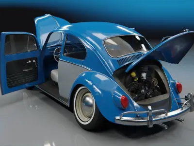 Volkswagen Beetle 1965 3D model