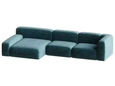 sofa blue 3D model