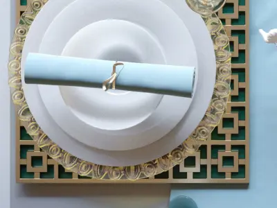 Table setting 3D model