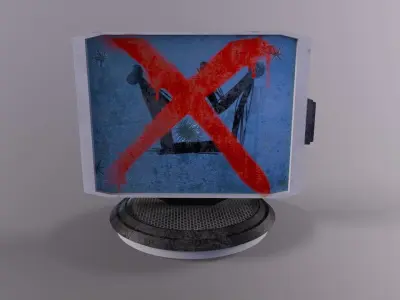Low-Poly Sci-Fi BillBoard Free low-poly 3D model