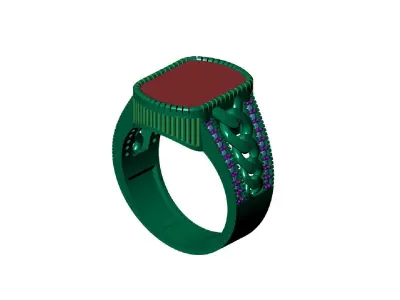 LUXURY TURKISH GENTS RING 3D print model
