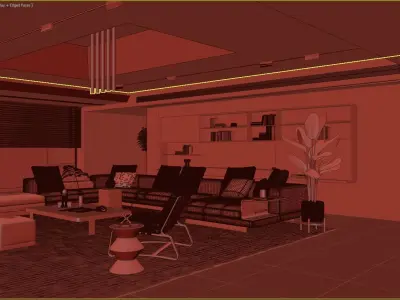 Living room  design 3D print model