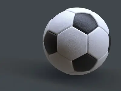 Football Game Ready soccer ball Low-poly 3D model